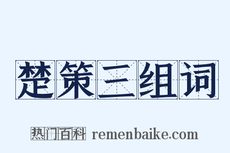 楚策三组词是什么意思的图片